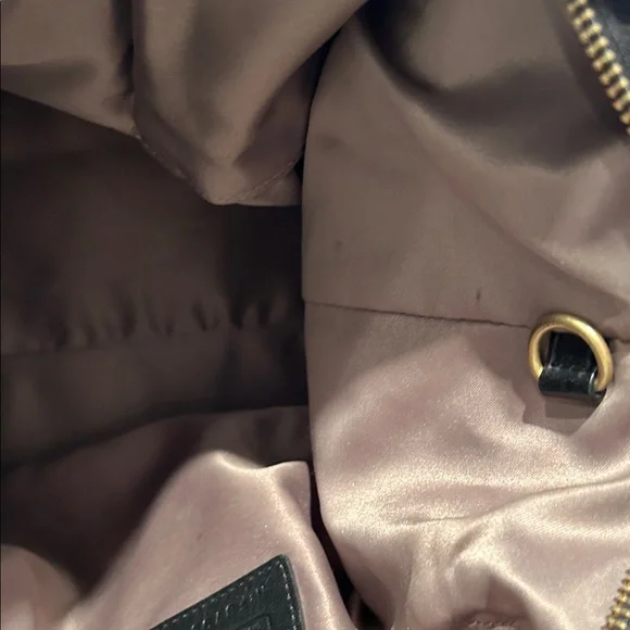 Coach Black Leather Tote with Gold Accents - Picture 7 of 8